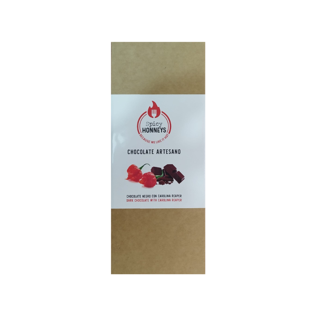 CHOCOLATE NEGRO CON CAROLINA REAPER 125gr