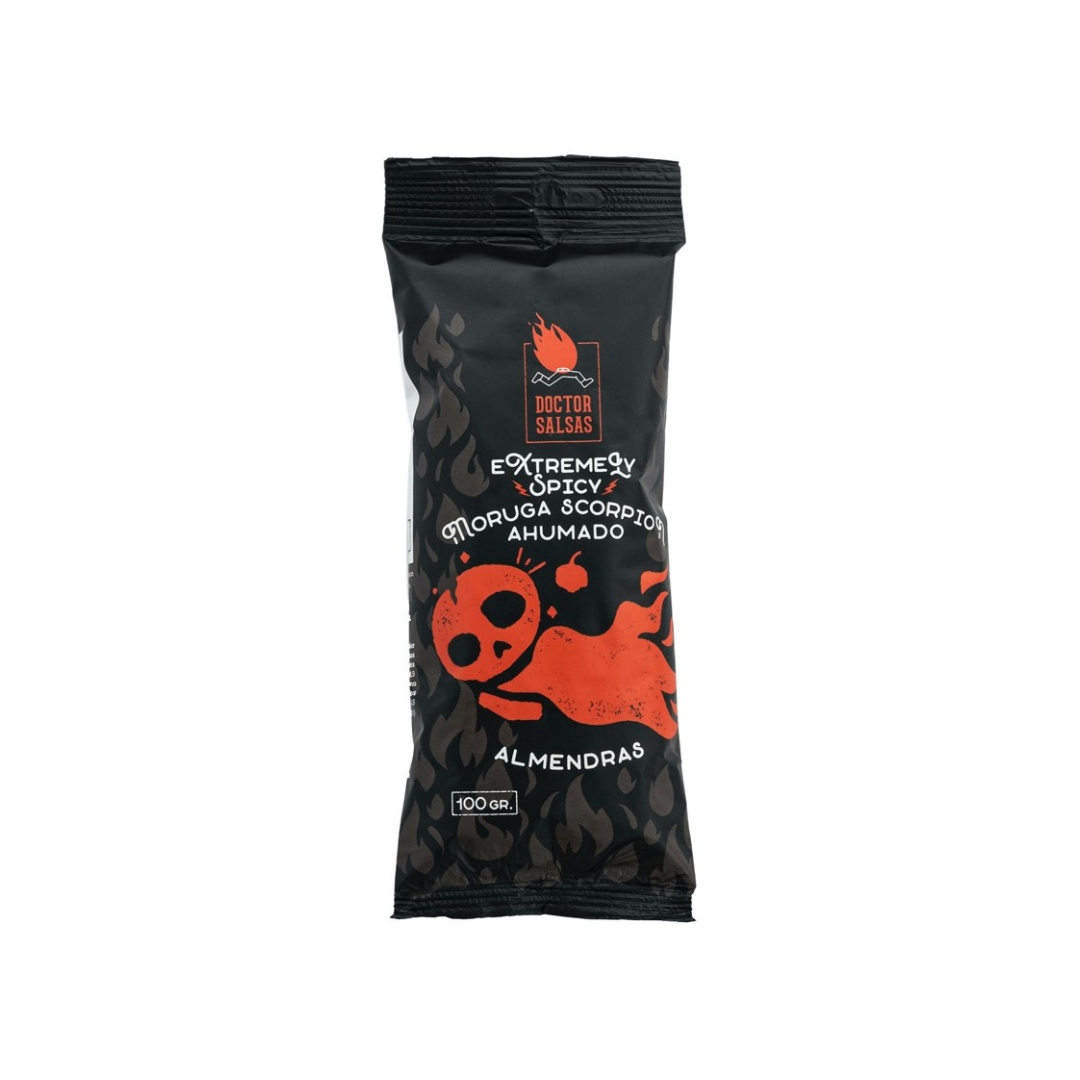 EXTREMELY SPICY MORUGA SCORPION SMOKED ALMONDS 100gr